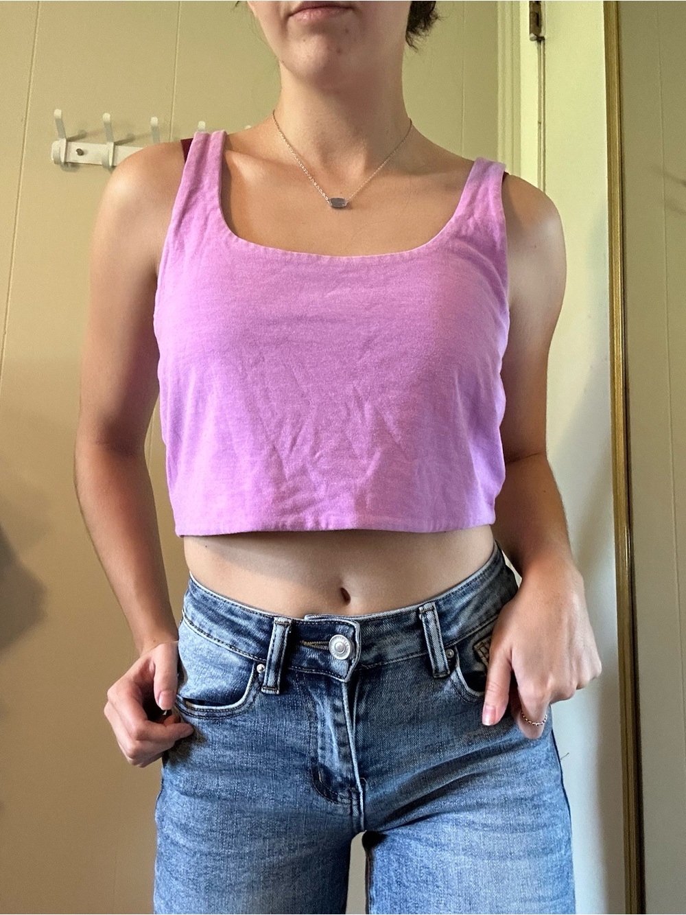 wild fable Pink Cropped Tank Top